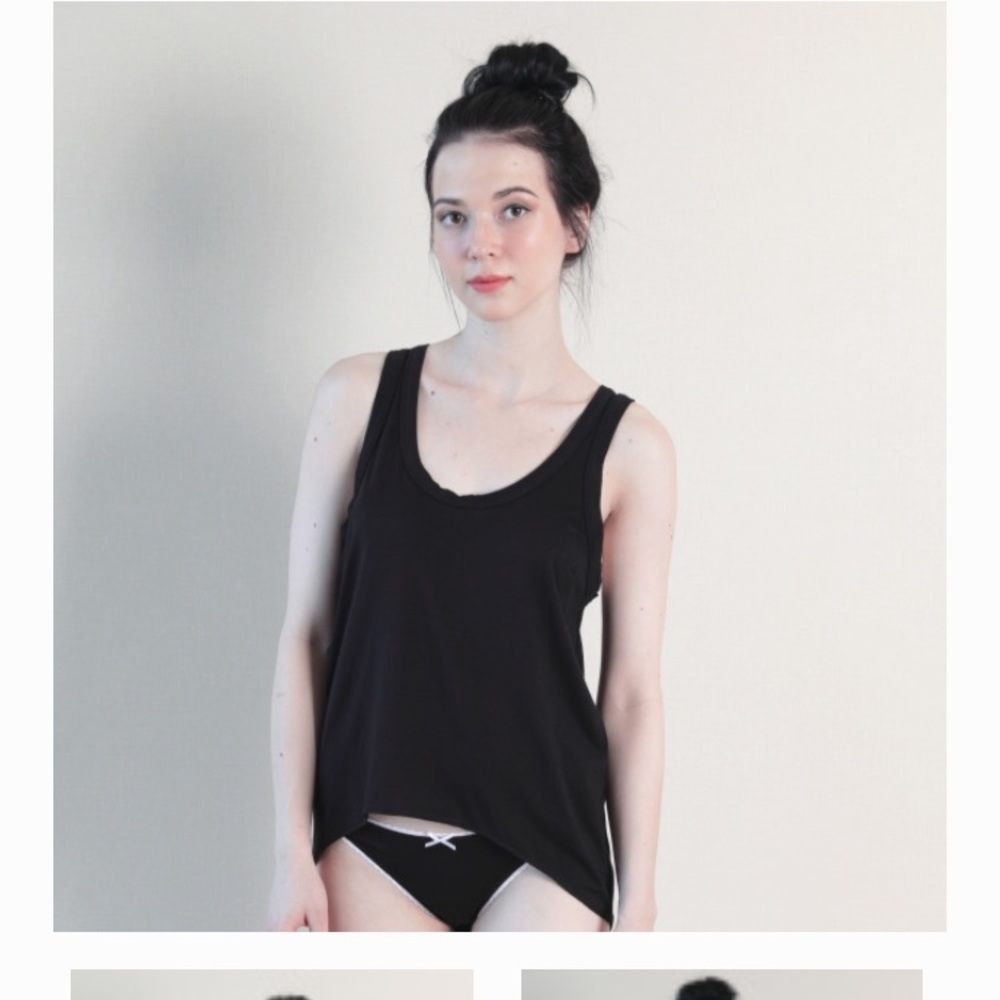 Tank Top with curved hem