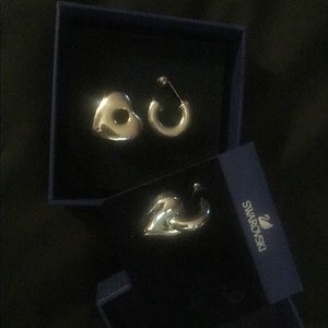 Silver earrings from Swarovski
