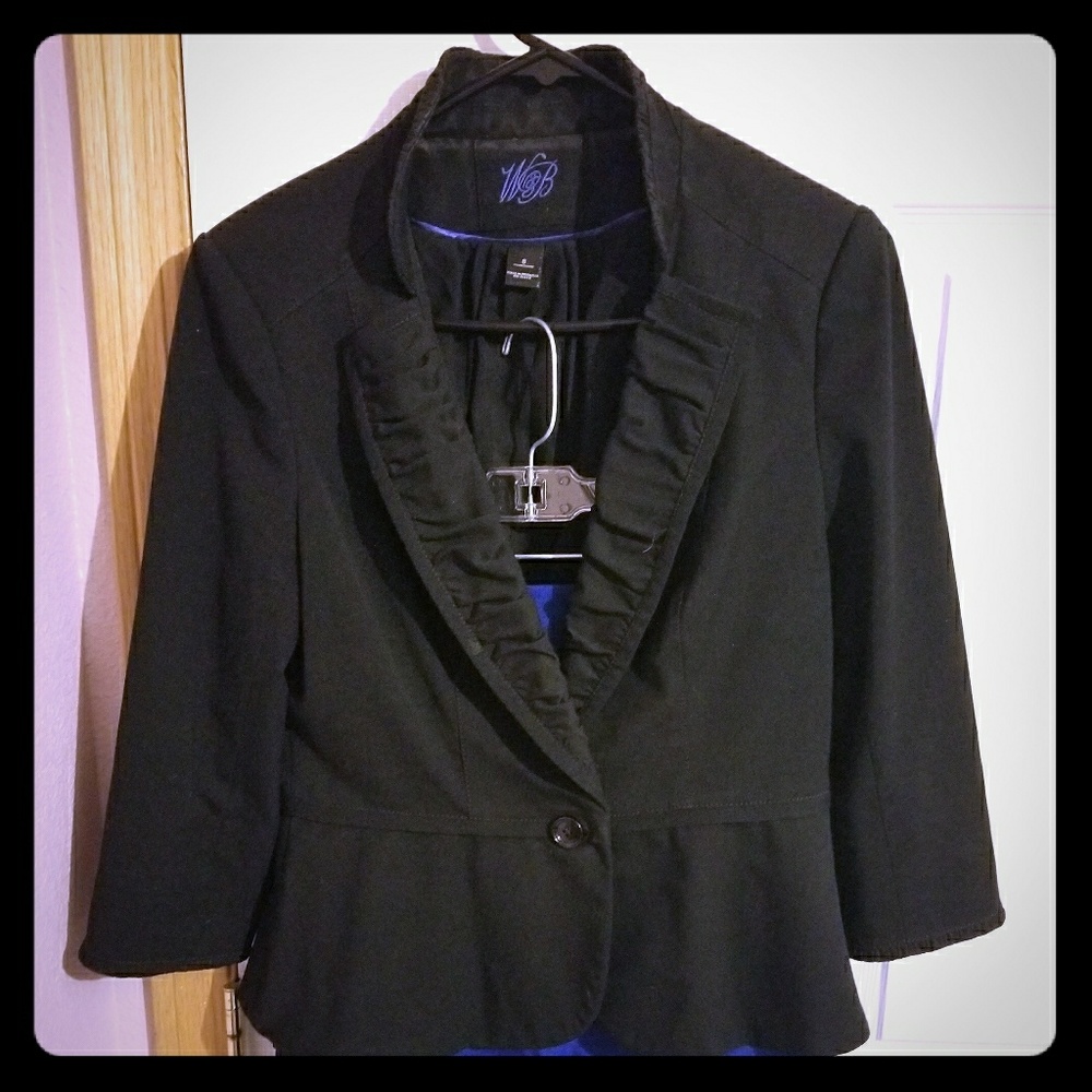 WH/BL pencil skirt and jacket