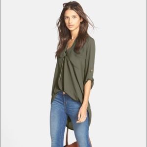 NWT OLIVE GREEN TOP!
