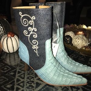 Cowboy boots, never worn.