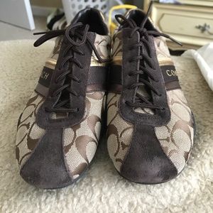 Brown coach sneakers