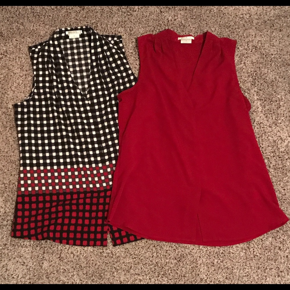 2 VanHeusen Sleeveless blouses