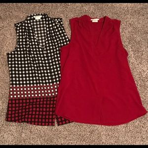 2 VanHeusen Sleeveless blouses