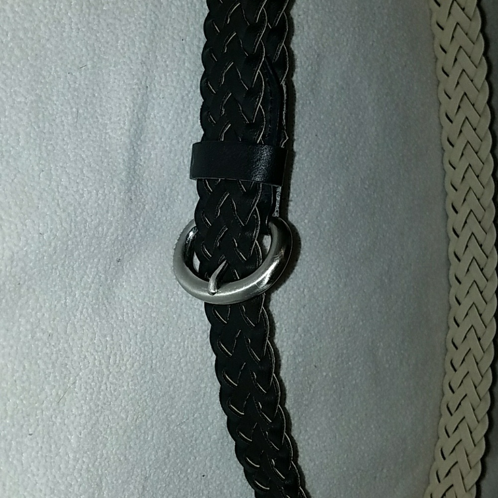 Black leather belt