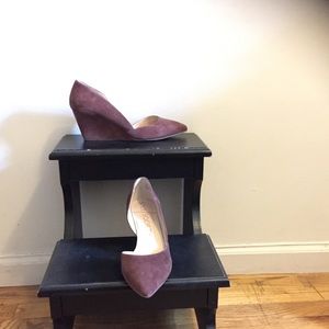 Sole Society Suede Pointed Toe Wedges