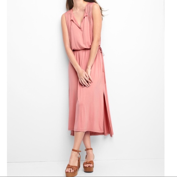 GAP Black Midi Dress High Low Step Hem - Picture 4 of 5