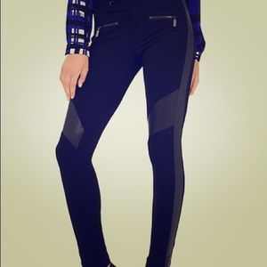 NWT Leather Trim Leggings