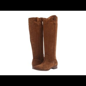 Frye Cara Tall Boot in Wood Oiled Suede! NWT!