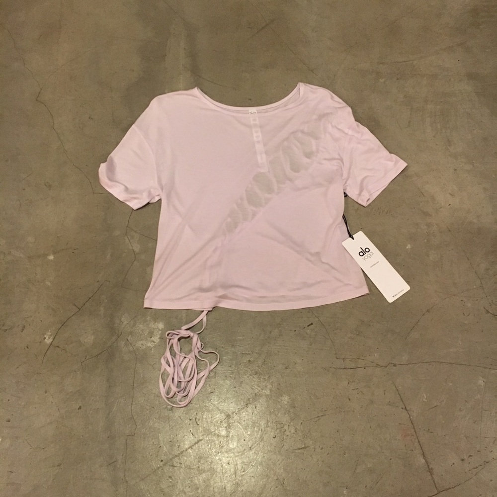 NWT alo entwine short sleeve tee twilight purple - Picture 2 of 5