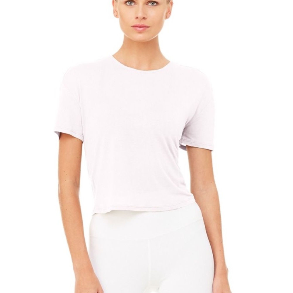 NWT alo entwine short sleeve tee twilight purple - Picture 5 of 5