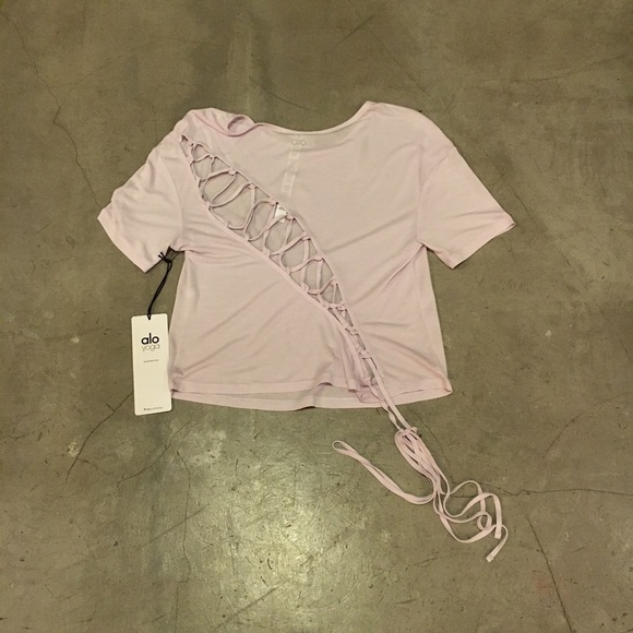 NWT alo entwine short sleeve tee twilight purple - Picture 3 of 5