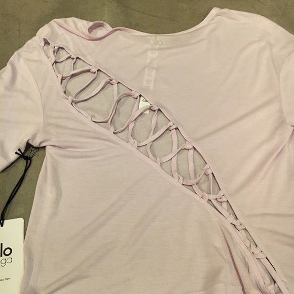 NWT alo entwine short sleeve tee twilight purple - Picture 4 of 5