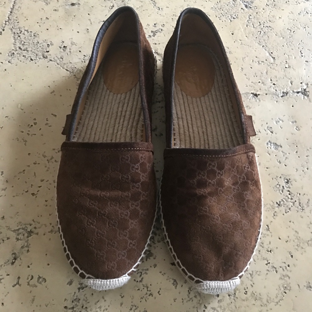 Gucci Pilar Guccisima Espadrille Flats