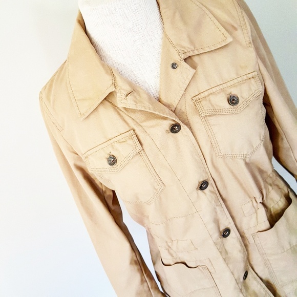 Banana Republic Jackets & Blazers - Banana Republic Khaki Utility Jacket Size 8