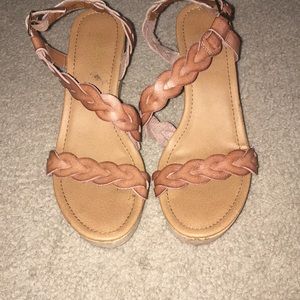 Coach brown wedges. Minimal wear. Super cute