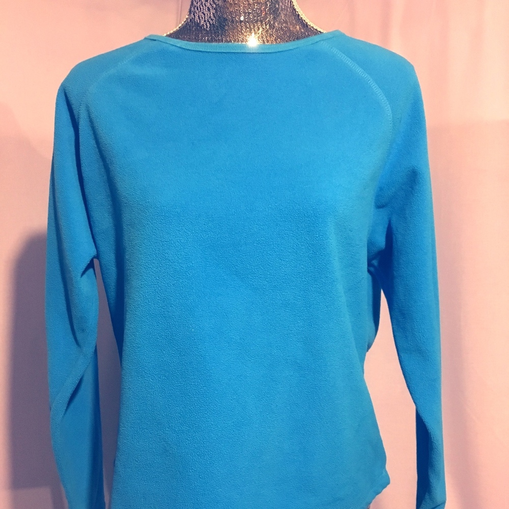 St. John's Bay Aqua Fleece Top