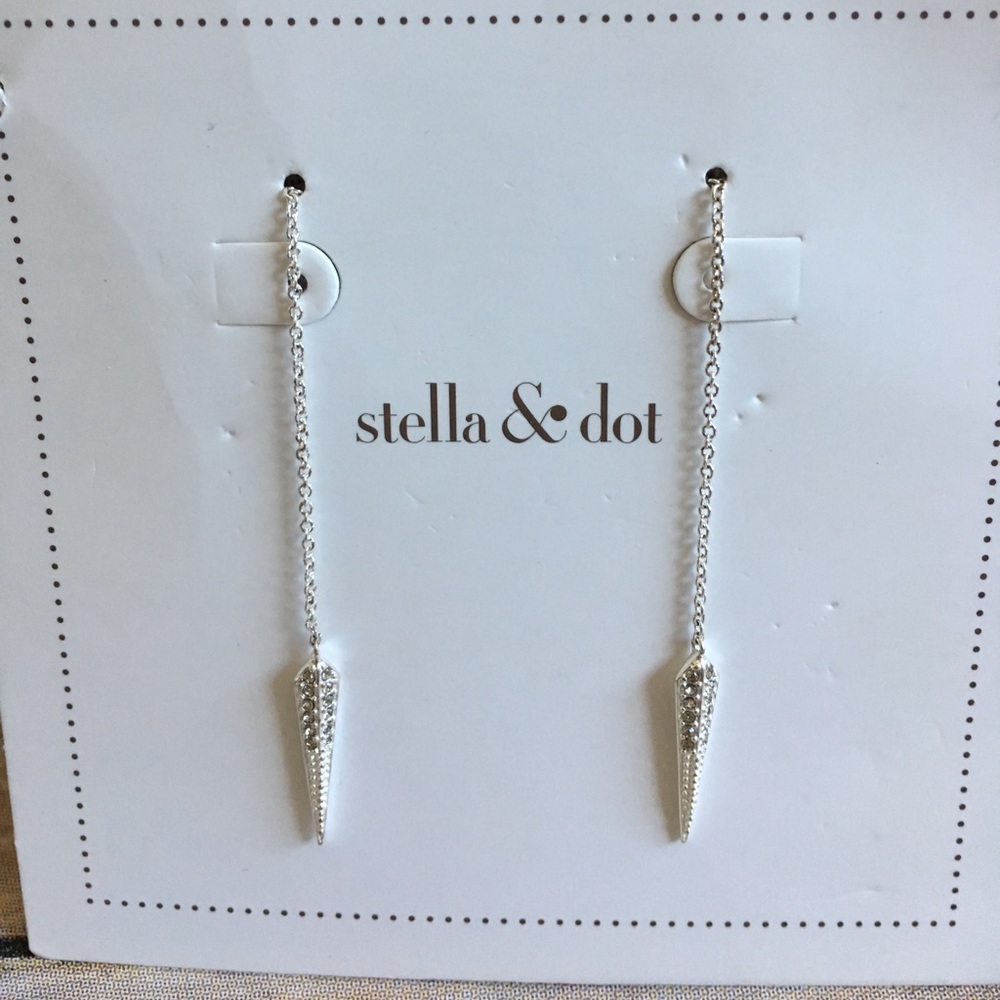 Stella & Dot Siene Threader Earrings NWOT- Silver