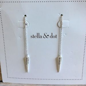Stella & Dot Siene Threader Earrings NWOT- Silver
