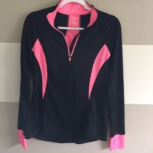Black & Pink Running Jacket w/ Thumb Holes