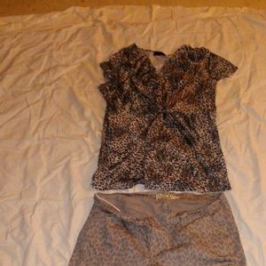 Satin top and old navy jeans