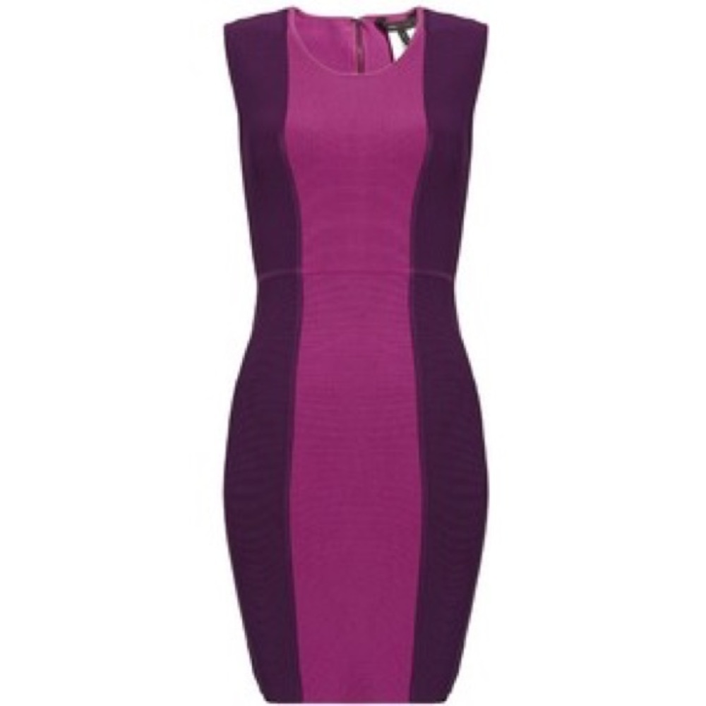 BCBGMAXAZRIA ALIZA BORDEAX COLOR BLOCK