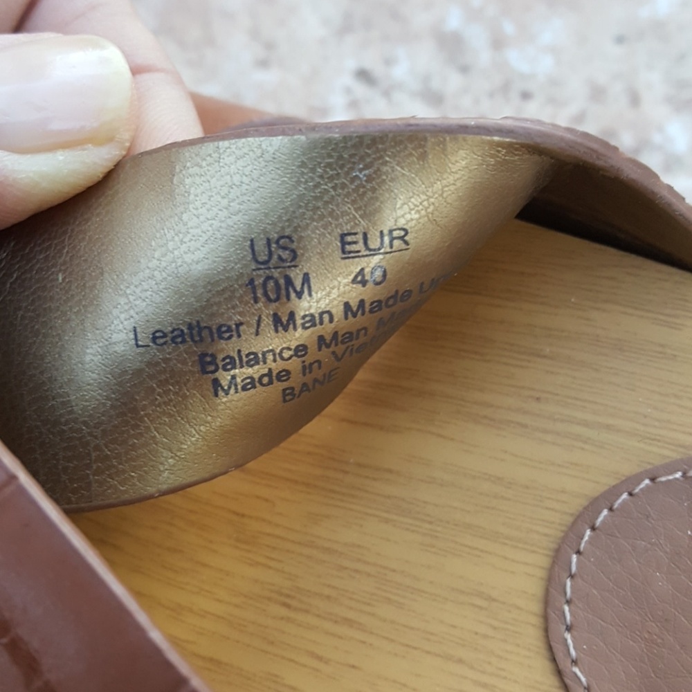 Sam Edelman Leather Wood Platform Wedges 10 40 - Picture 7 of 8