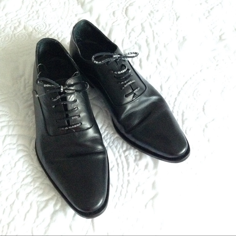 ♠️ Dolce & Gabbana Pointy Toe Lace Up Dress Shoes