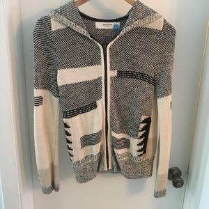 Anthropologie hooded zipper sweater jacket