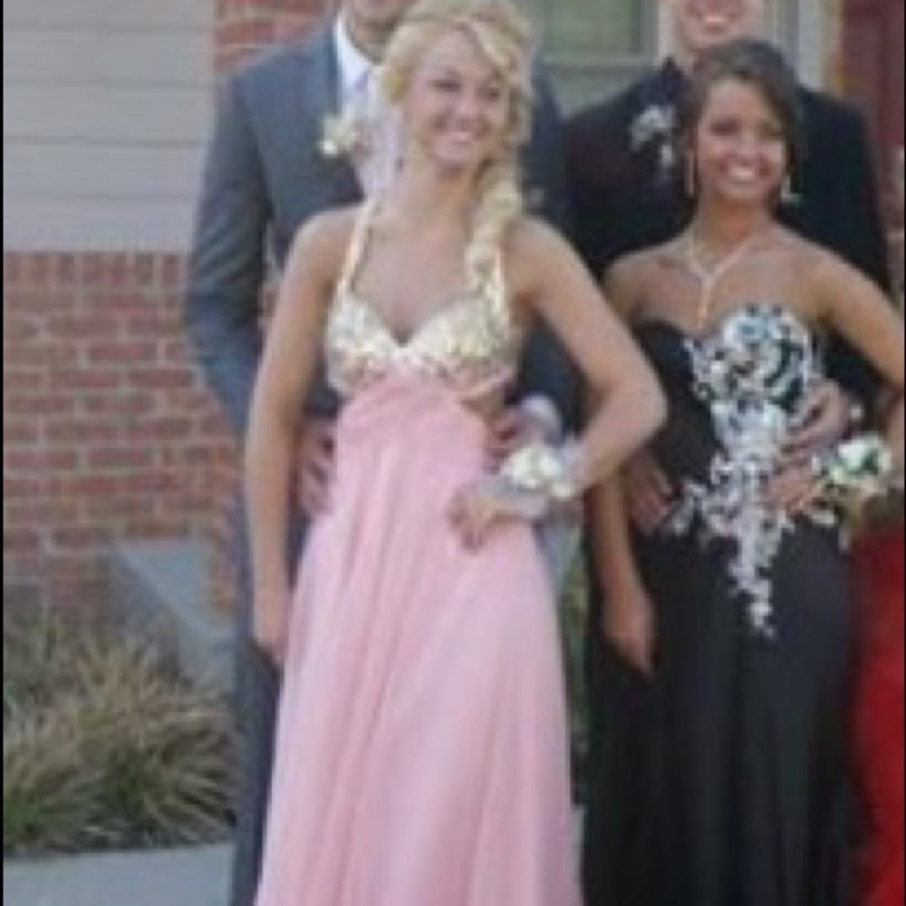 Light pink prom dress
