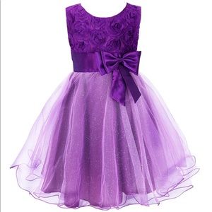 Purple formal dress.