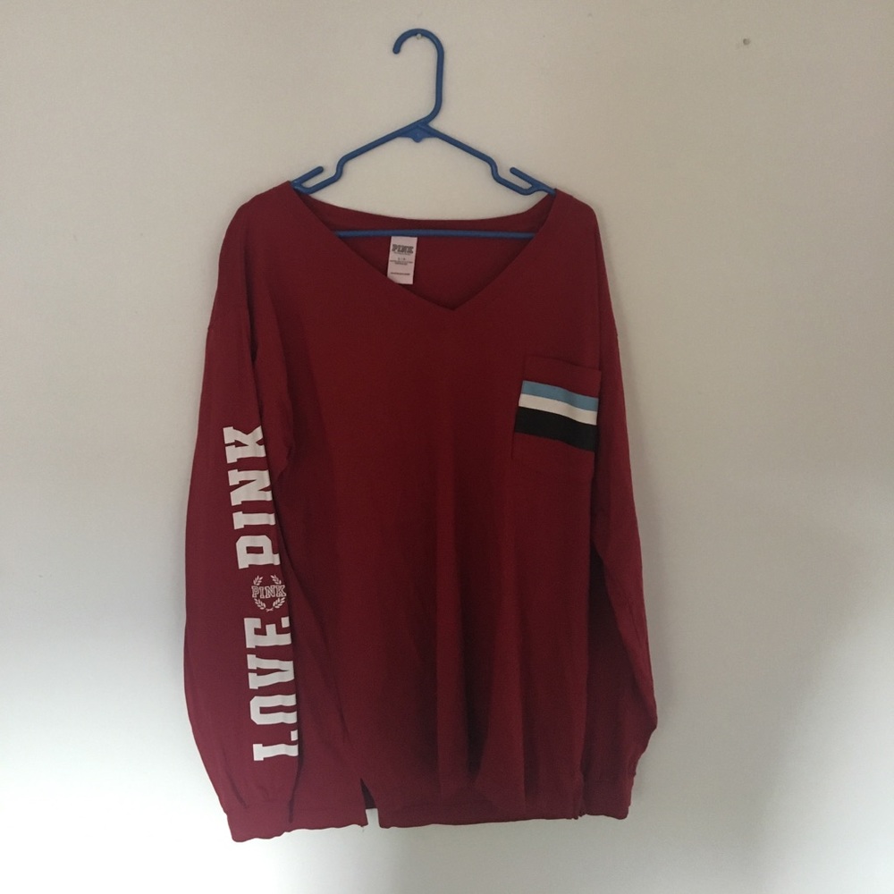 victoria’s secret pink vneck shirt