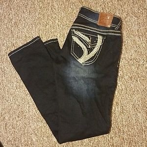 Size 9/10 straight leg dark wash jeans