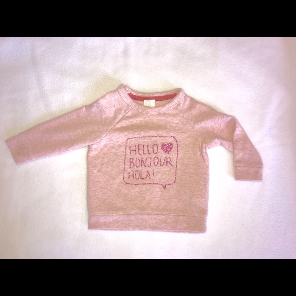 H&M Hello Bonjour Hola Baby Sweatshirt