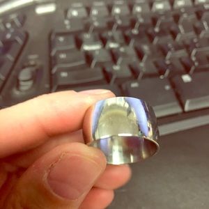 Titanium silver cigar band