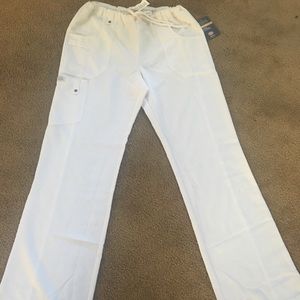 White scrub top and bottom