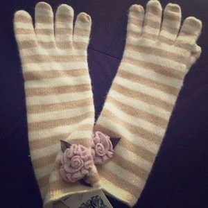NWT! Portolano Striped Gloves