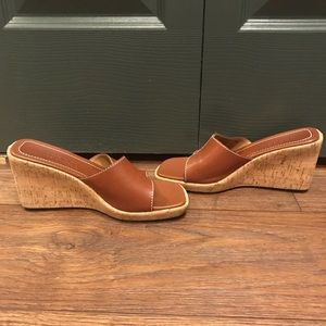 ✅LAUREN by RALPH LAUREN BROWN LEATHER WEDGES✅