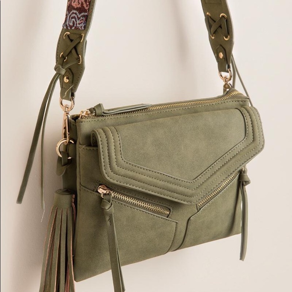 Romantic print guitar strap purse