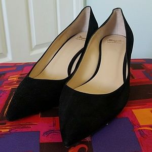 Black Kitten Heel shoes - size 37 (6.5/7)