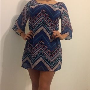 Blue and pink everyday dress