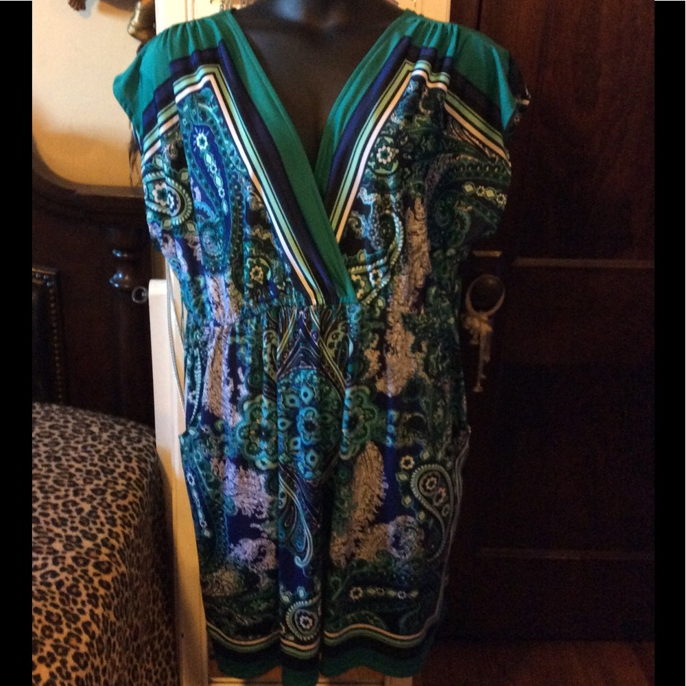Maurice's paisley dress jr plus 3
