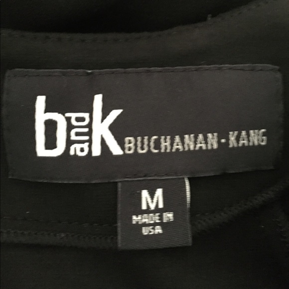 Black "tent" dress with white leather piping. - Picture 4 of 6