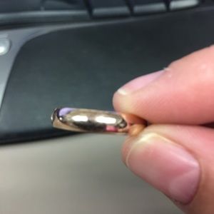 18k rose gold plated band