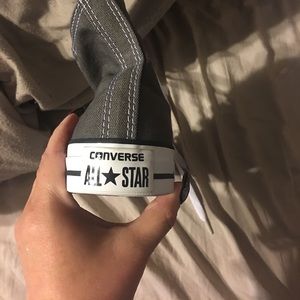Never worn gray high top converse
