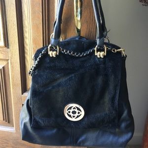 Faux Fur black purse