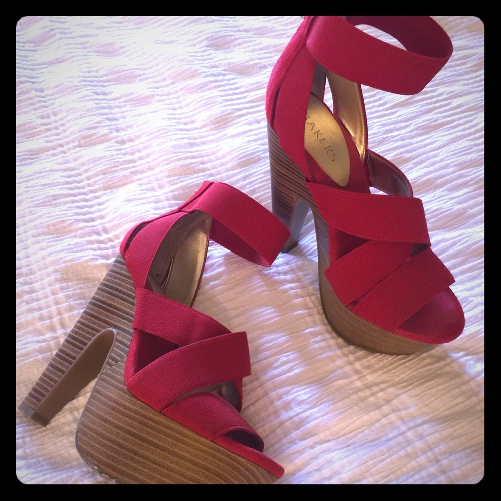 Strappy, platform heels