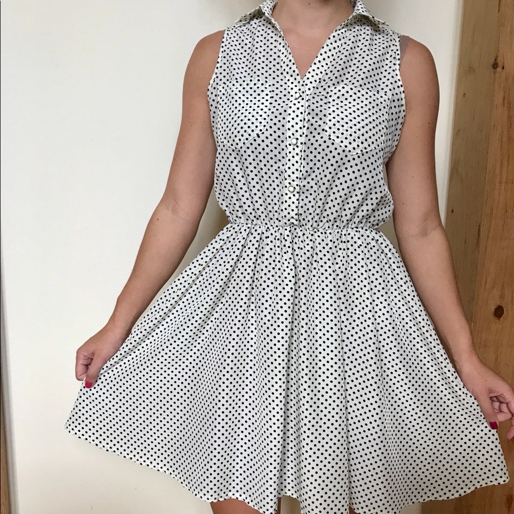 Polka dot casual dress