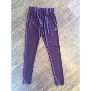 Puma Plum and Navy Workout Leggings. Size M