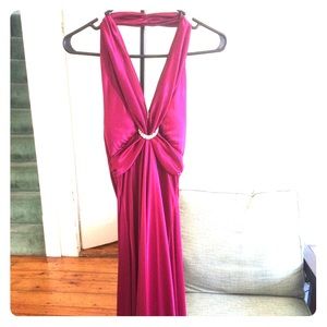 Halter, hi-low semi-formal dress